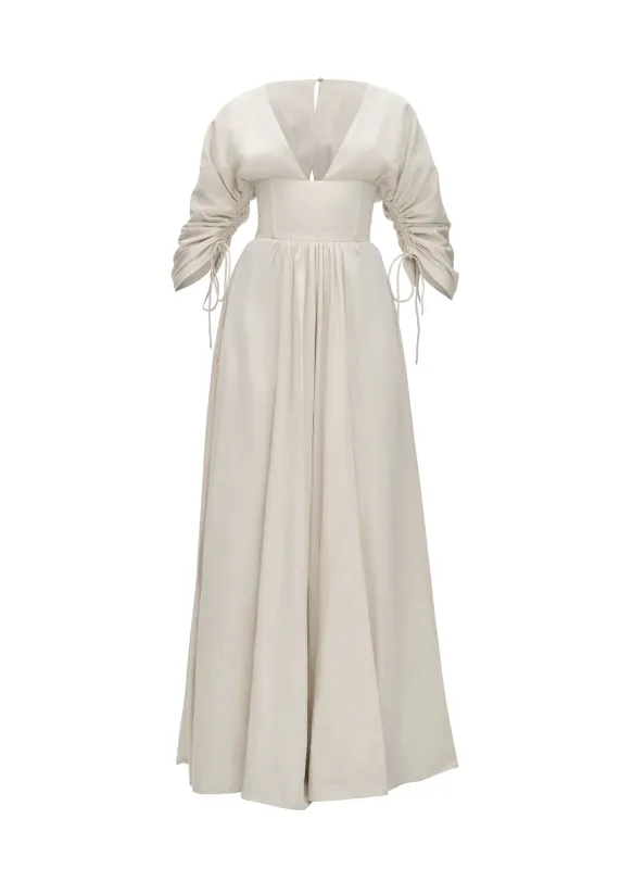 ANDREA IYAMAH Adelle Dress - Bone sold by Bonvion