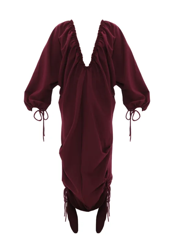 ANDREA IYAMAH Meta Dress - Dark Plum sold by Bonvion