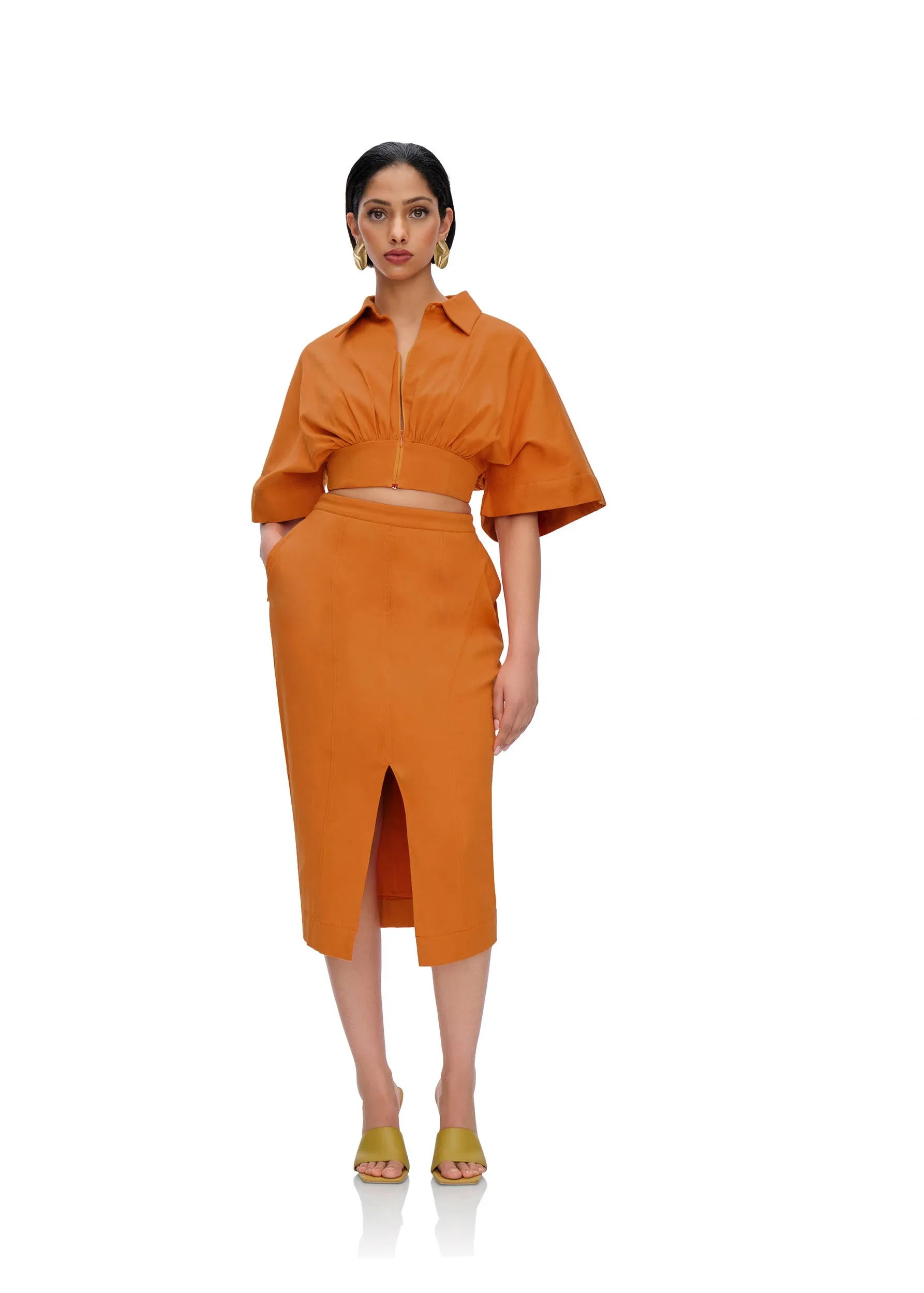 ANDREA IYAMAH Alu Skirt - Canteloupe sold by Bonvion product image thumbnail 2