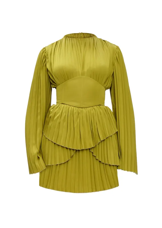 ANDREA IYAMAH Lenti Dress - Lime made by Bonvion
