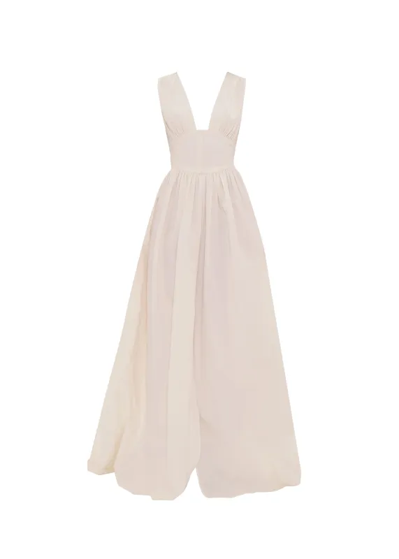 ANDREA IYAMAH Rexi Dress - Limestone sold by Bonvion