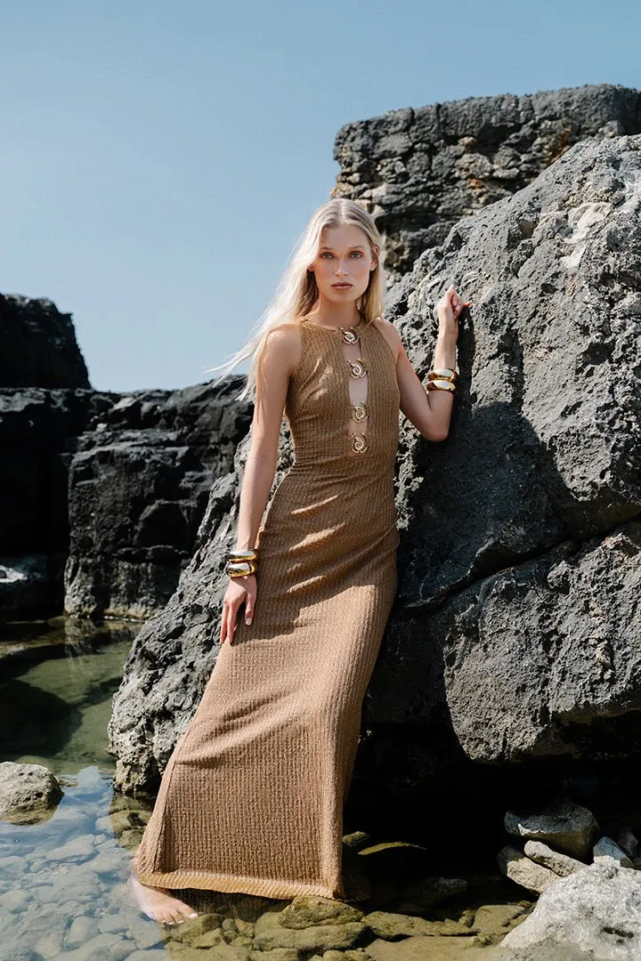 GIGII'S Vento di Sera Dress - Golden Bronze sold by Bonvion product image thumbnail 2