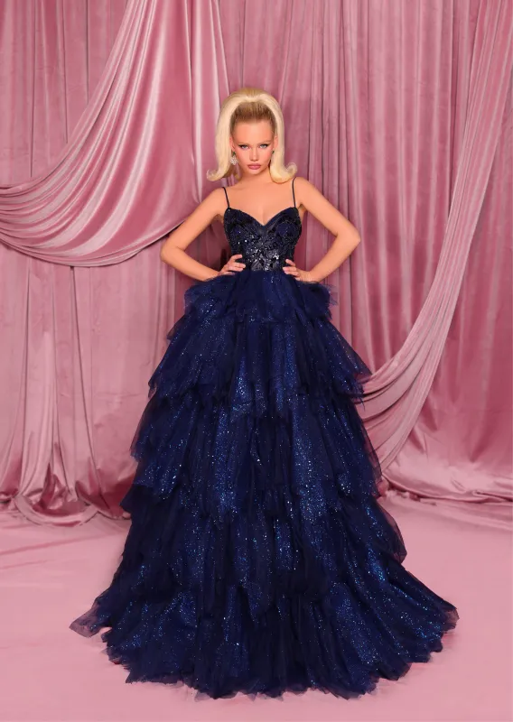 NICOLETTA Andrea Gown - Navy sold by Bonvion
