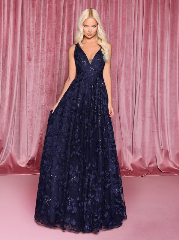 NICOLETTA Sloane Gown - Navy sold by Bonvion