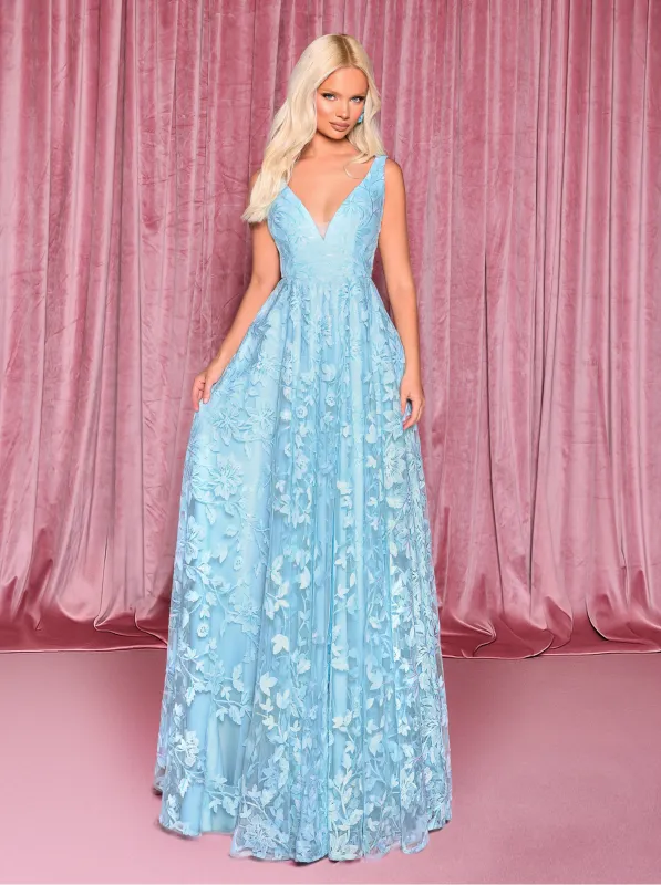 NICOLETTA Sloane Gown - Dove Blue sold by Bonvion