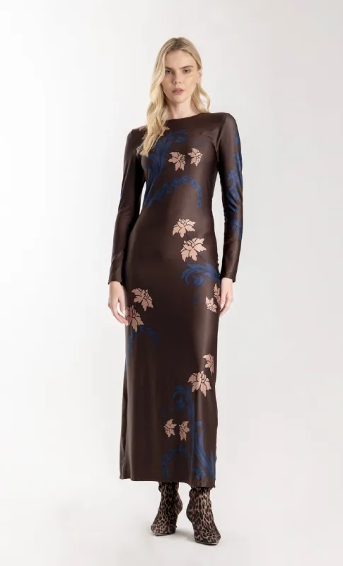 ESPECIA Budana Dress - Brown sold by Bonvion