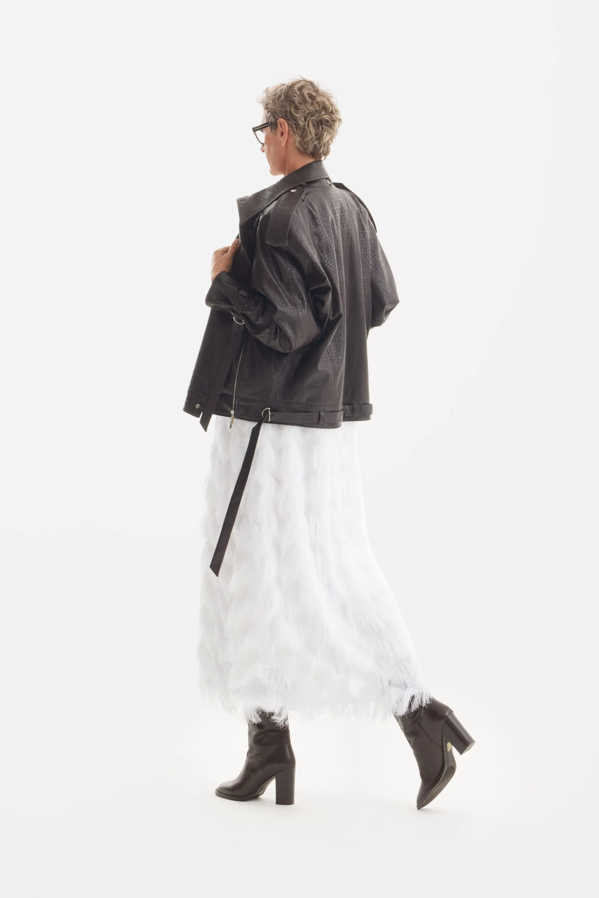 JULIA ALLERT Fringe A-Line Evening Gown - White sold by Bonvion product image thumbnail 5