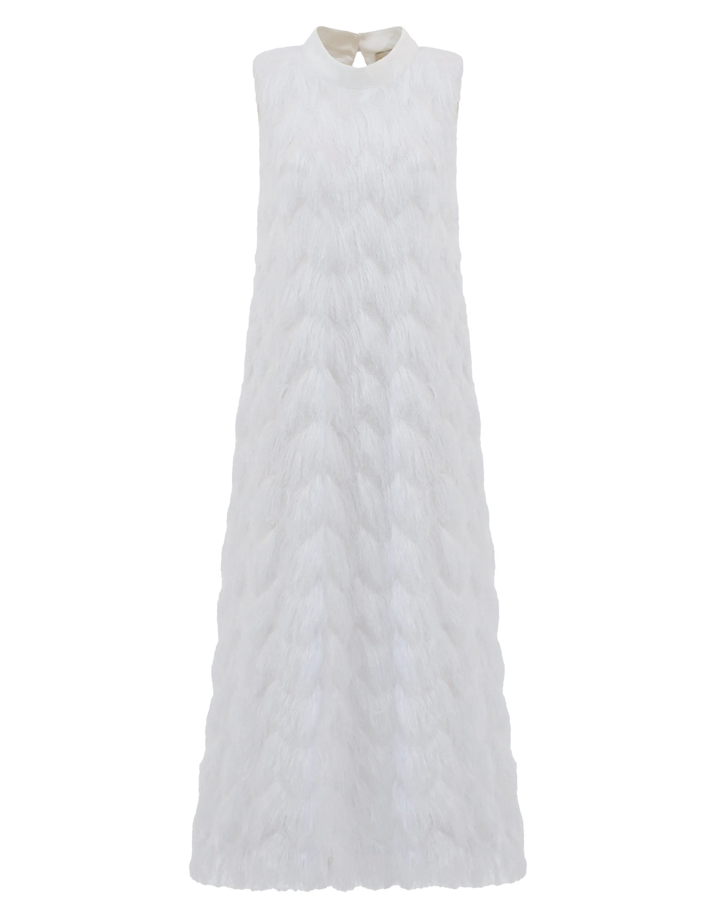 JULIA ALLERT Fringe A-Line Evening Gown - White sold by Bonvion