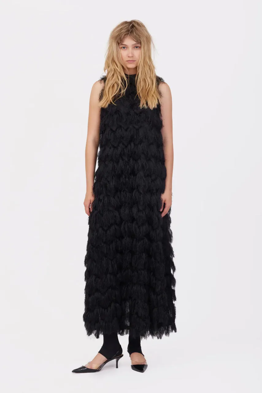 JULIA ALLERT Fringe A-Line Evening Gown - Black sold by Bonvion product image thumbnail 2