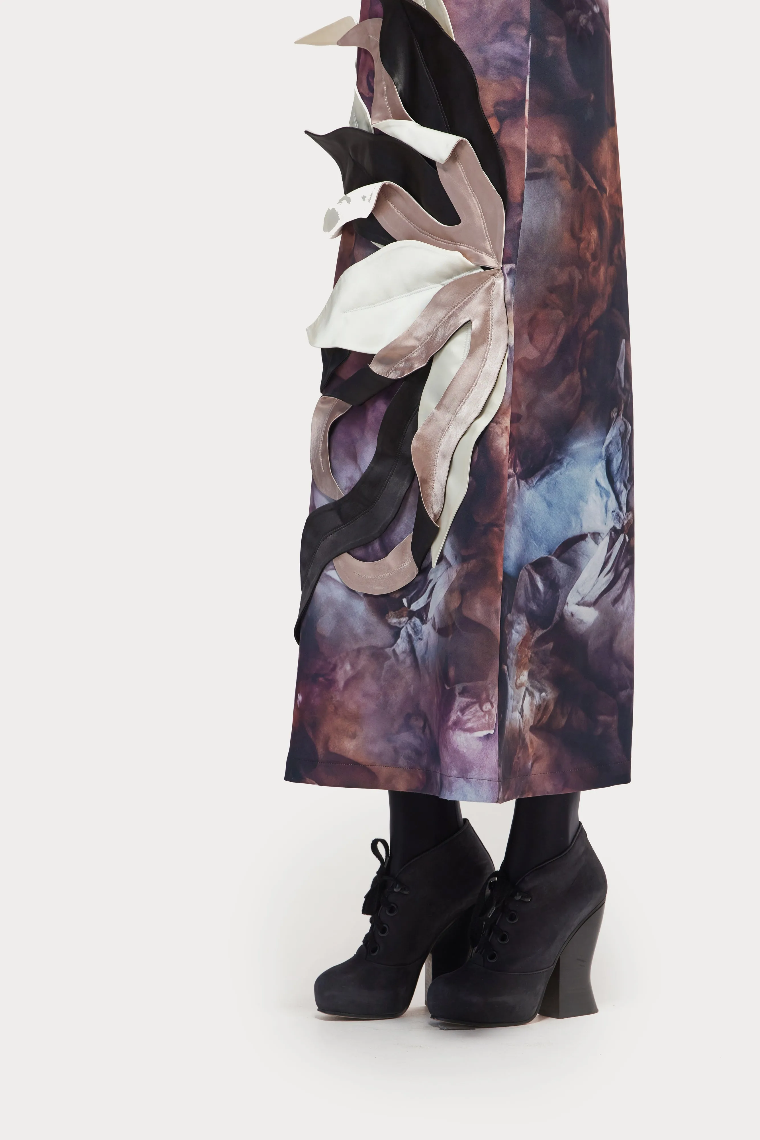 JULIA ALLERT High Neck Abstract Print Dress - Brown Print sold by Bonvion product image thumbnail 5