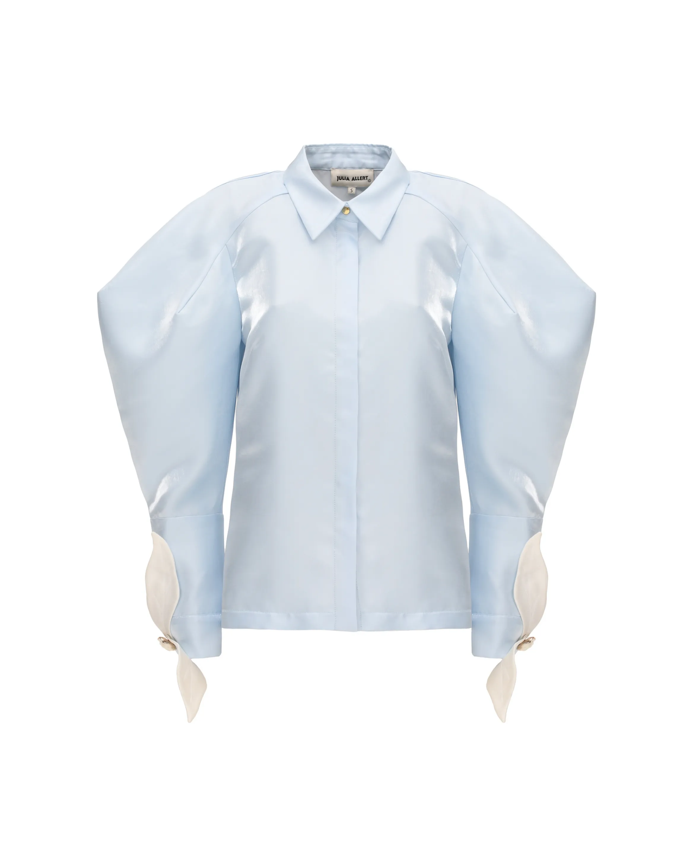 JULIA ALLERT Romantic Blouse With Balloon Sleeves - Light Blue sold by Bonvion