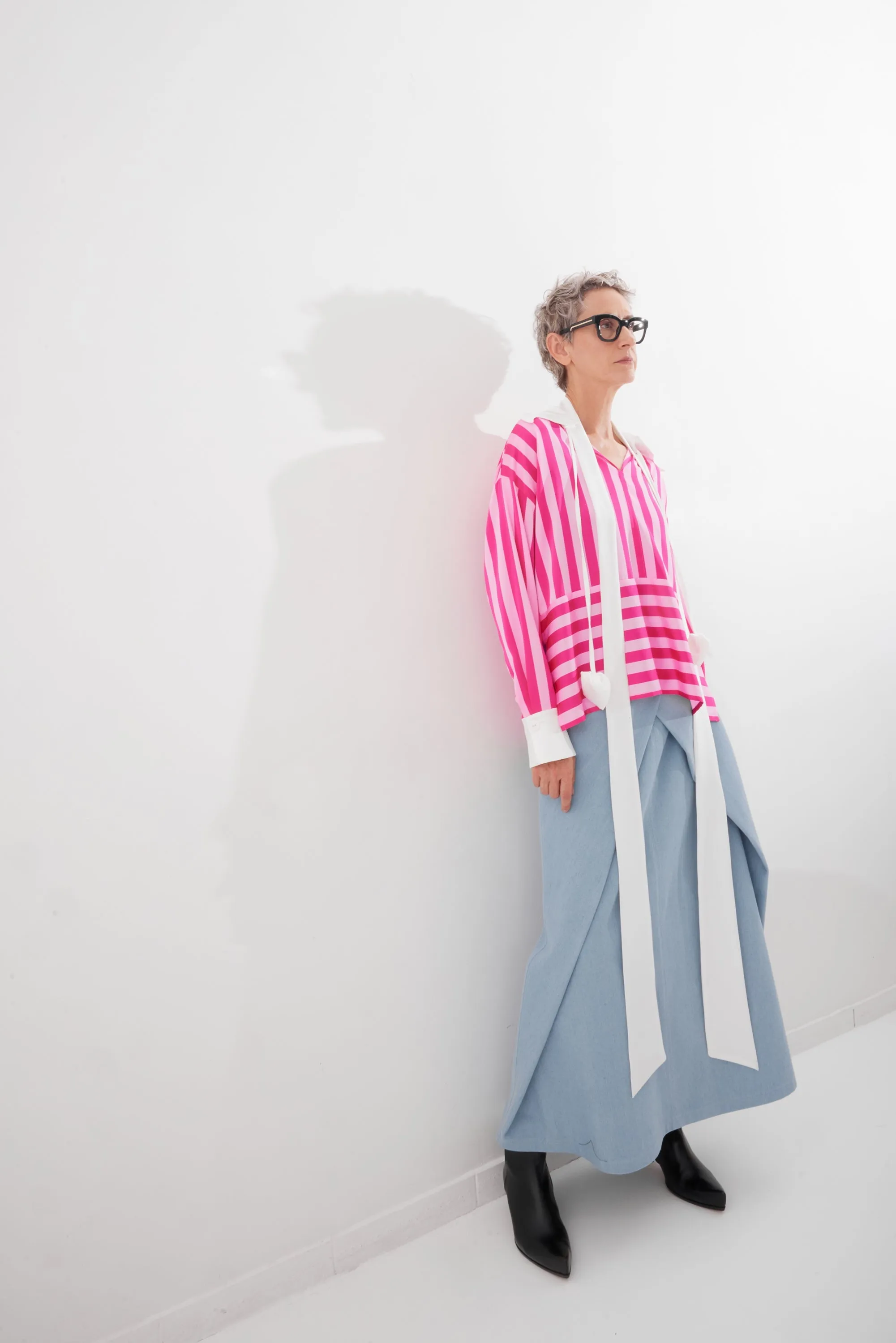 JULIA ALLERT Striped Long-Sleeve Blouse - Pink sold by Bonvion product image thumbnail 4