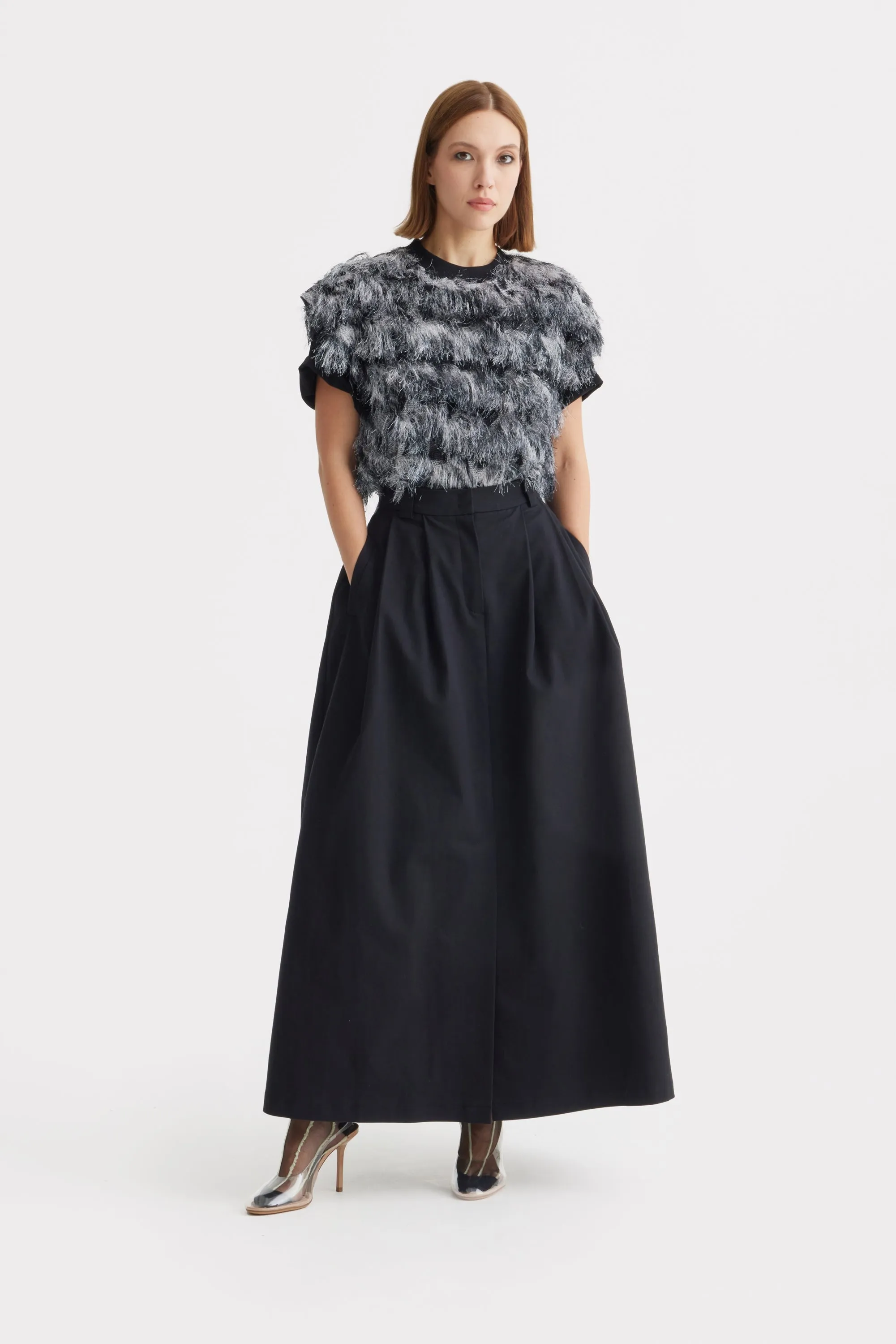 JULIA ALLERT Casual A-Line Maxi Skirt - Black sold by Bonvion product image thumbnail 2