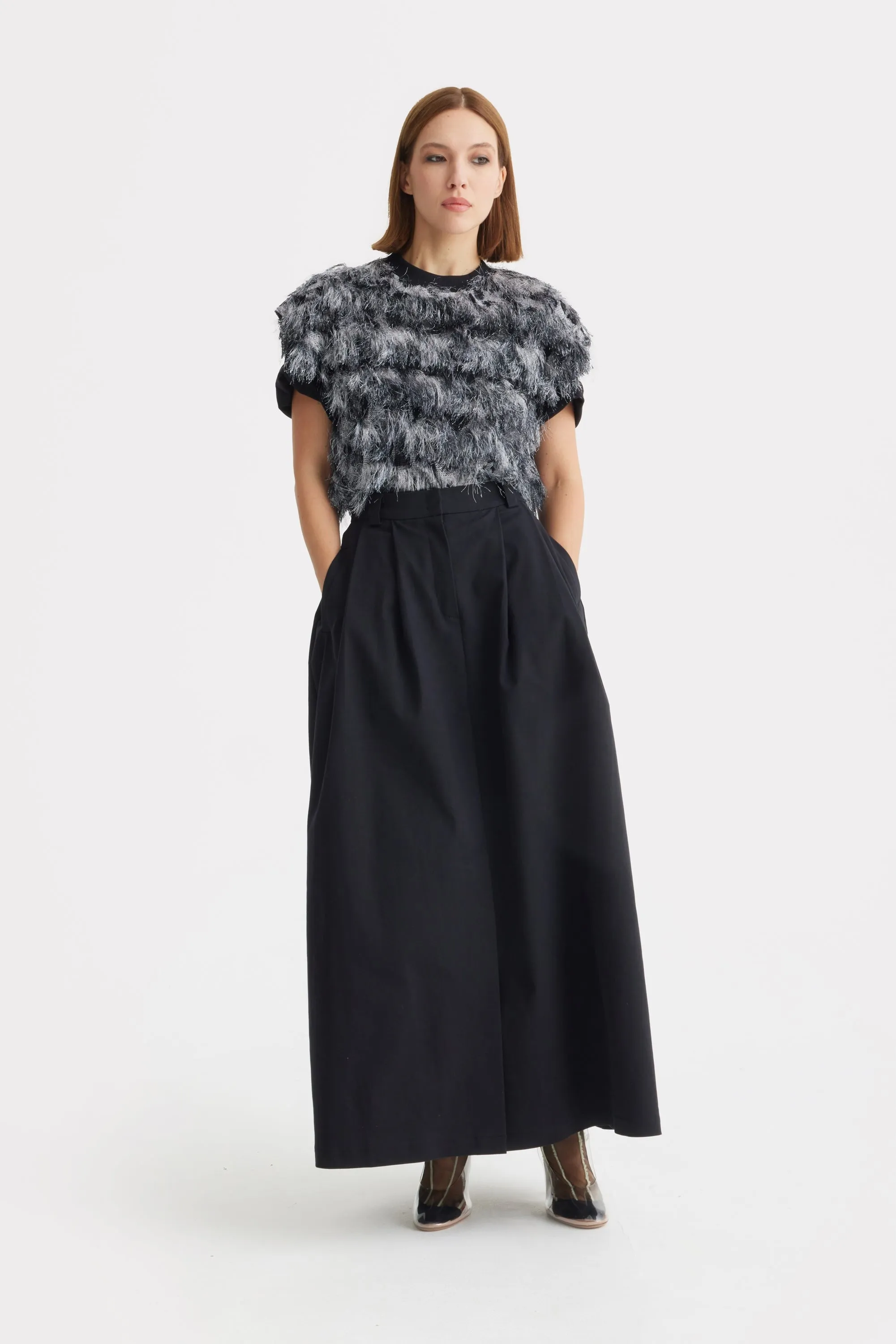 JULIA ALLERT Casual A-Line Maxi Skirt - Black sold by Bonvion product image thumbnail 4