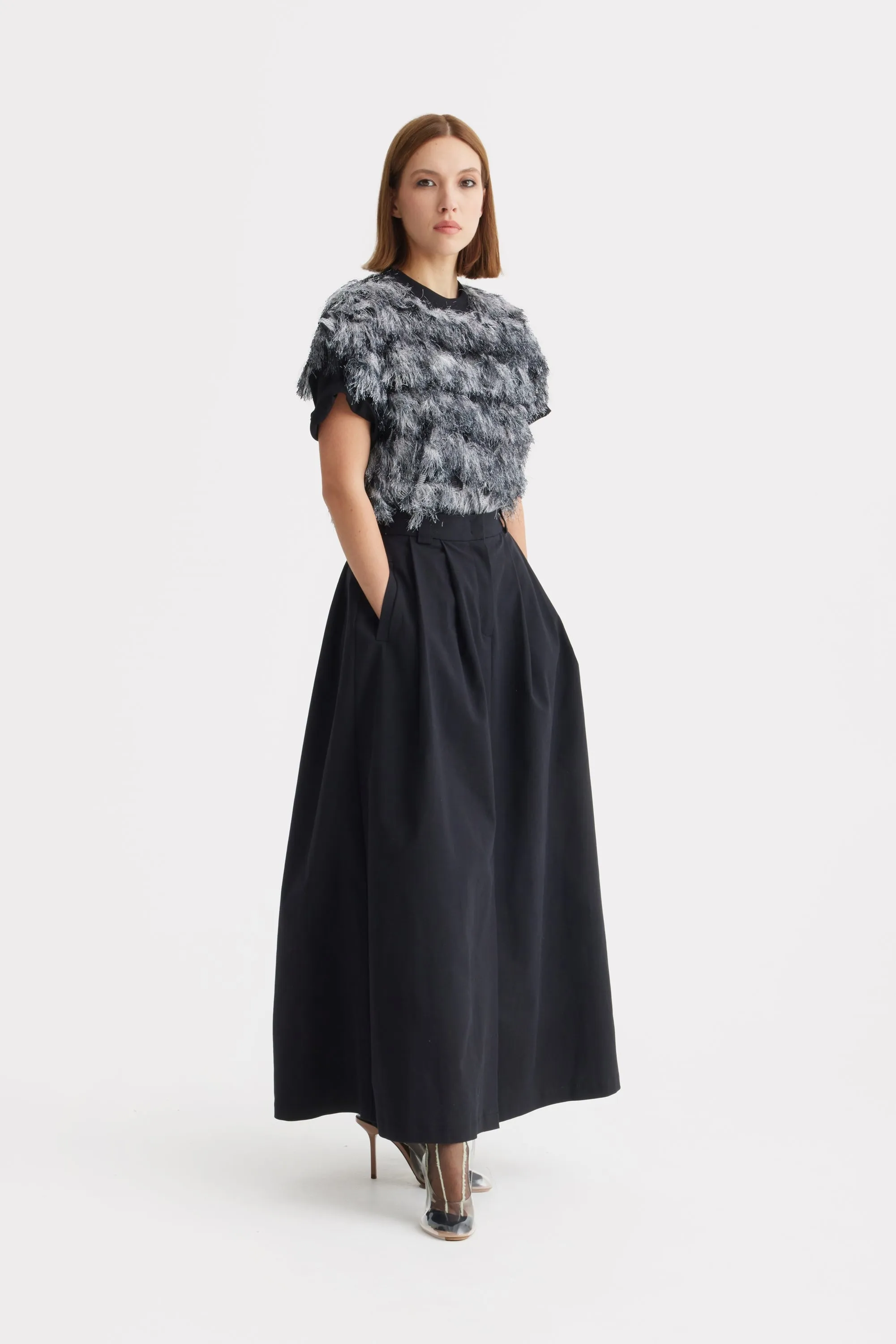 JULIA ALLERT Casual A-Line Maxi Skirt - Black sold by Bonvion product image thumbnail 5