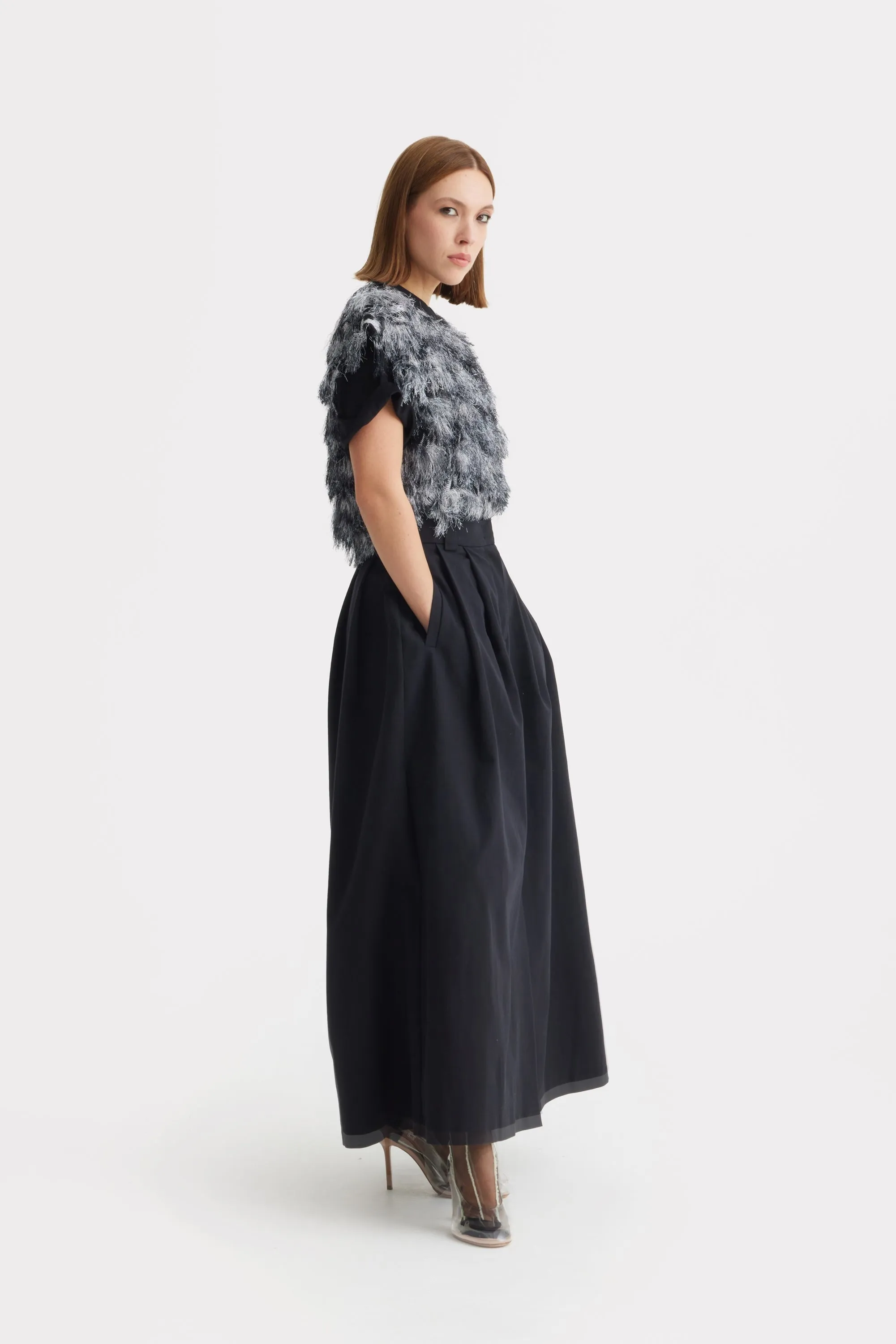 JULIA ALLERT Casual A-Line Maxi Skirt - Black sold by Bonvion product image thumbnail 3
