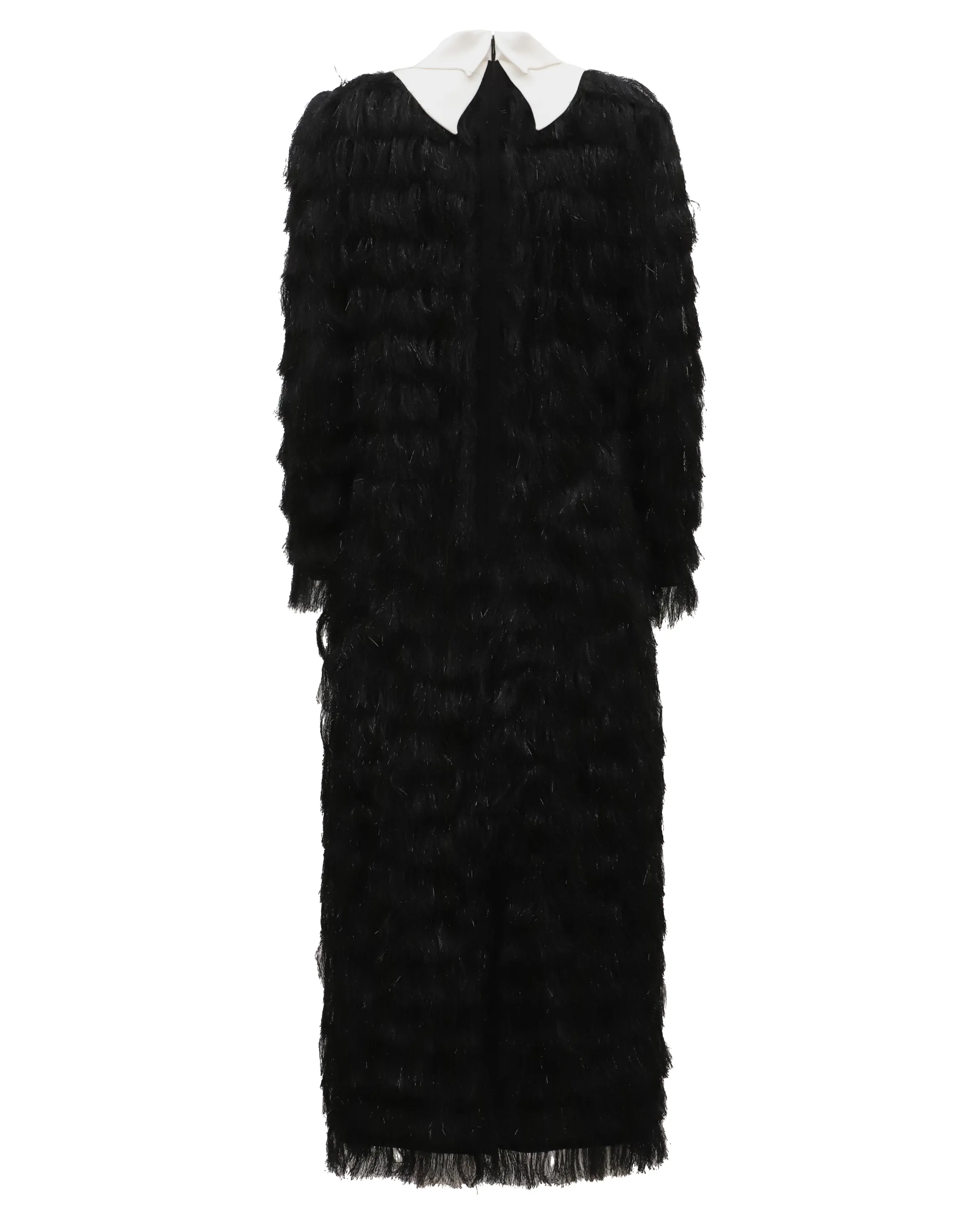 JULIA ALLERT Evening Fringe Midi Dress - Black sold by Bonvion product image thumbnail 5