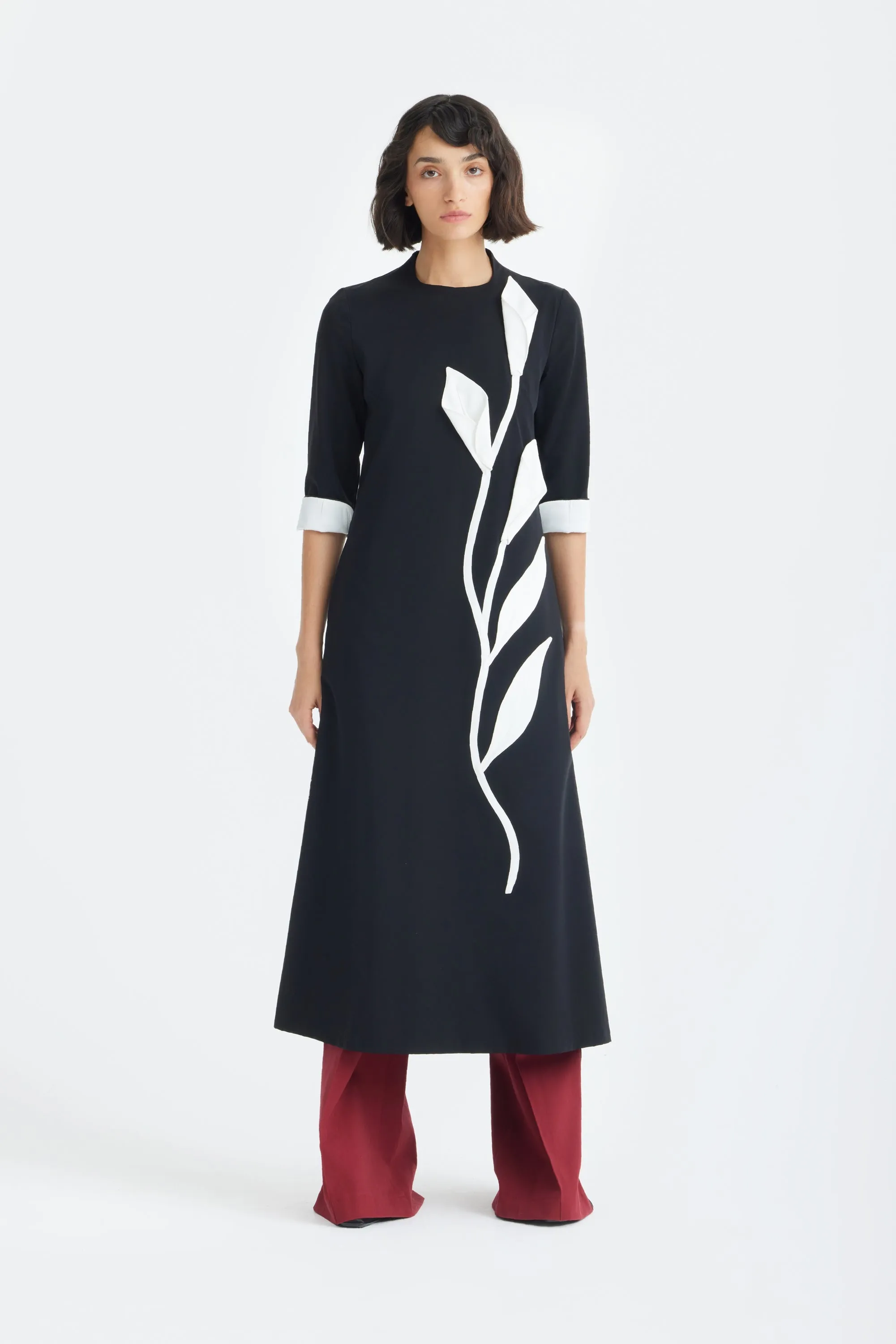 JULIA ALLERT Art-Inspired Midi Dress - Black sold by Bonvion product image thumbnail 2