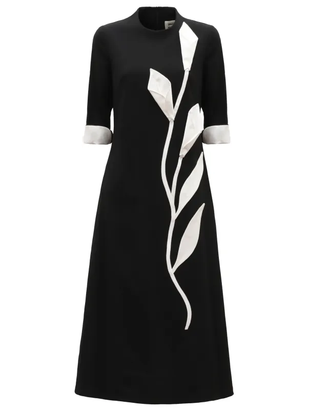 JULIA ALLERT Art-Inspired Midi Dress - Black made by Bonvion
