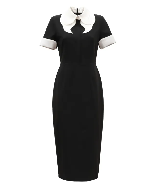JULIA ALLERT Polished Midi Dress - Black sold by Bonvion