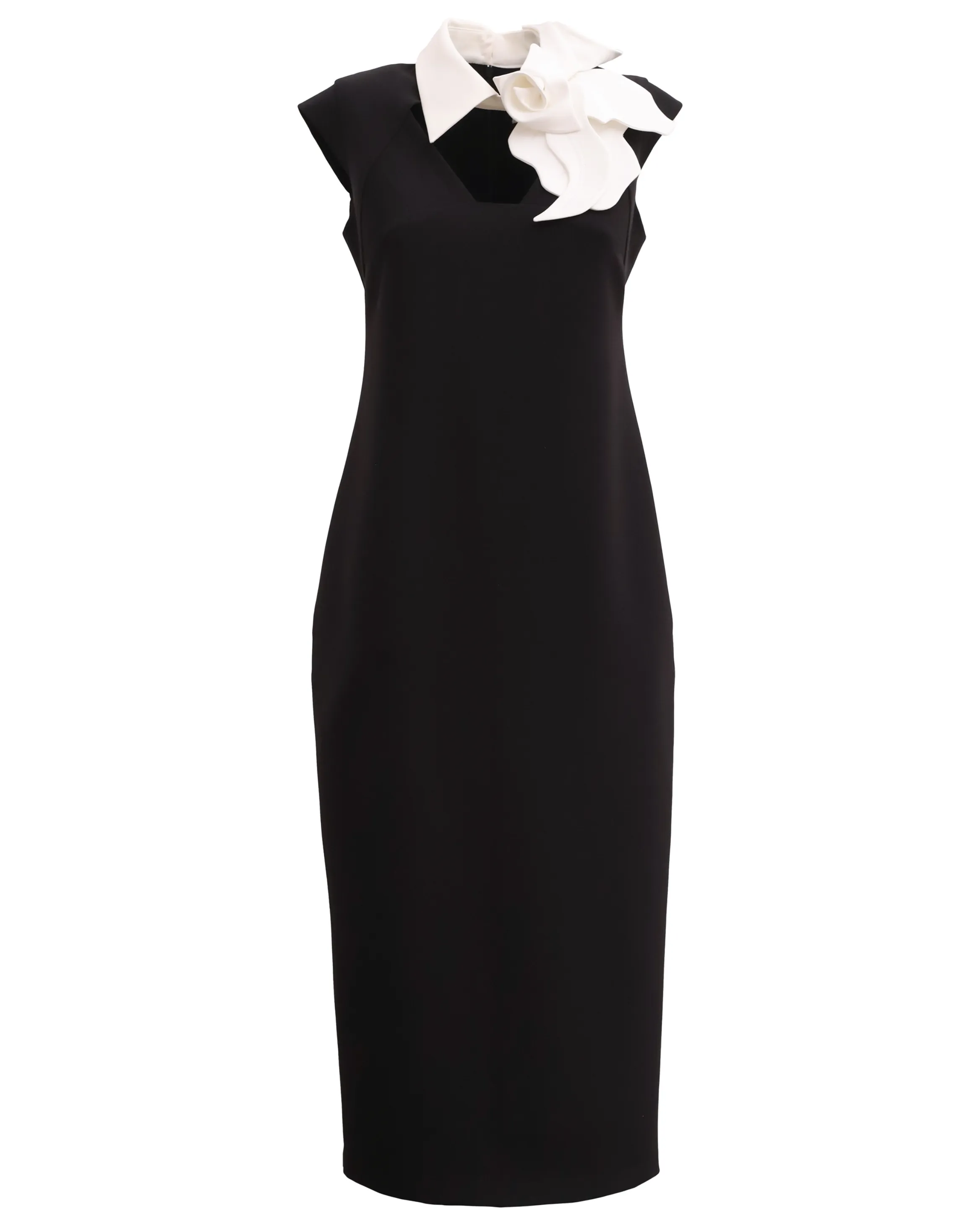 JULIA ALLERT Modern Business Dress With Collar - Black sold by Bonvion