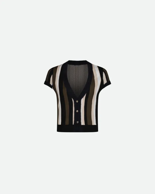 VAILLANT Striped Knit Top - Multicolor sold by Bonvion