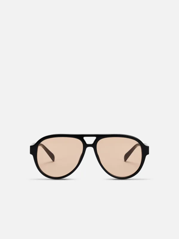 ALAN HAMMOND Venture Sunglasses - Black / Yellow sold by Bonvion