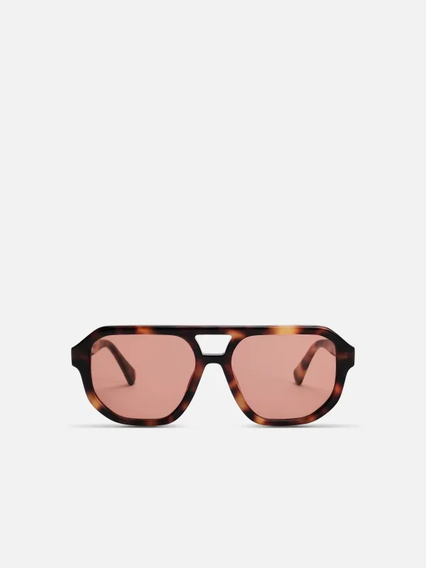 ALAN HAMMOND Olea Sunglasses - Havana / Amber Brown sold by Bonvion