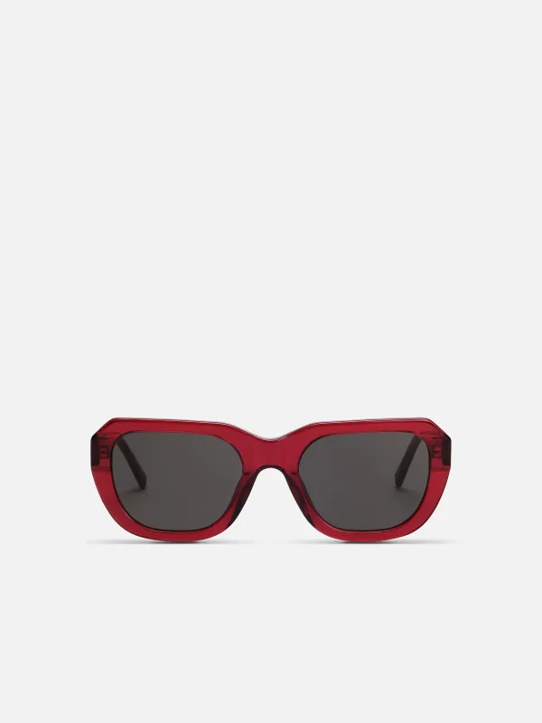 ALAN HAMMOND Ace Sunglasses - Red / Grey sold by Bonvion