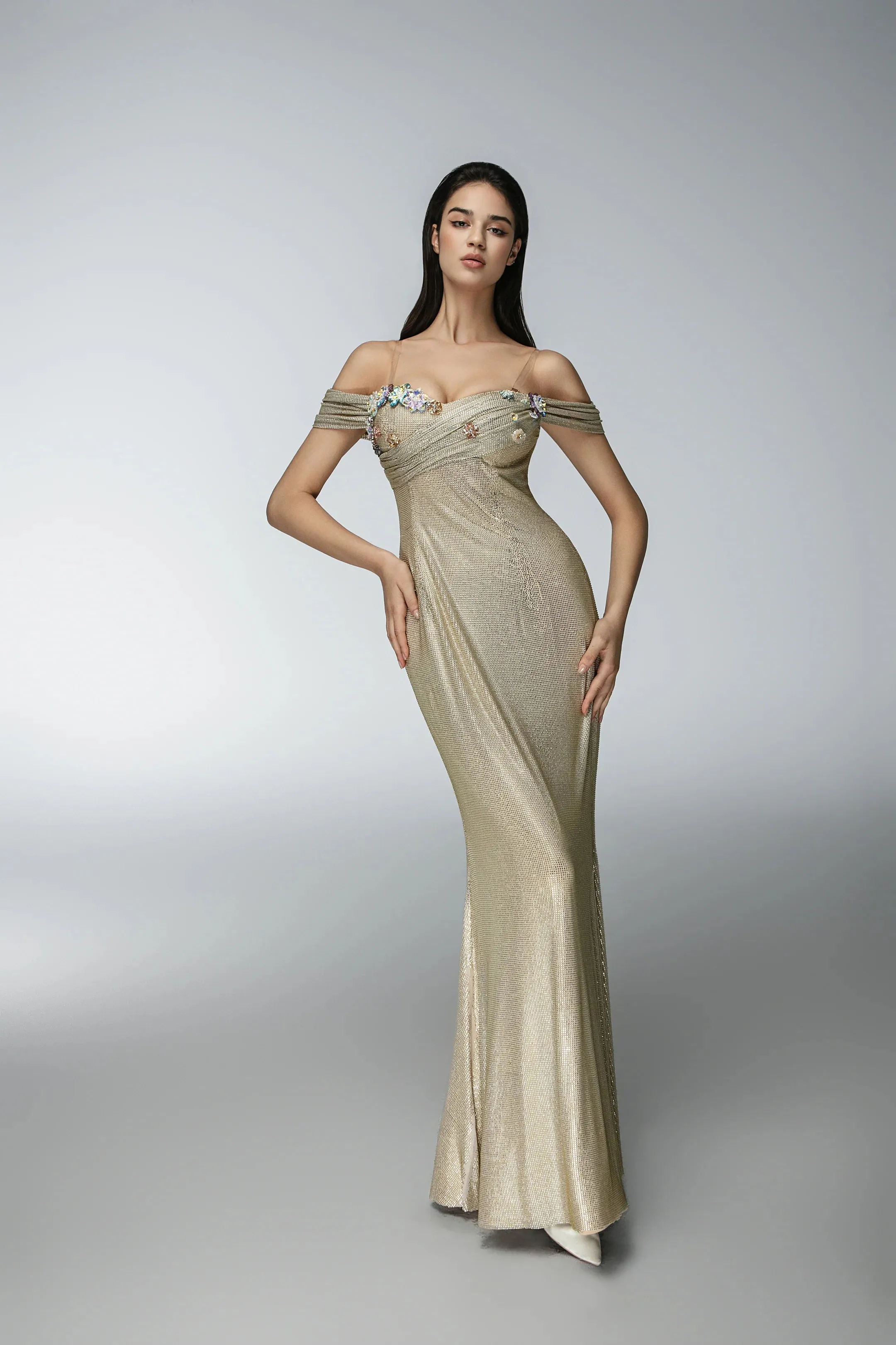 JessieQ Taylor Dress - Gold sold by Bonvion