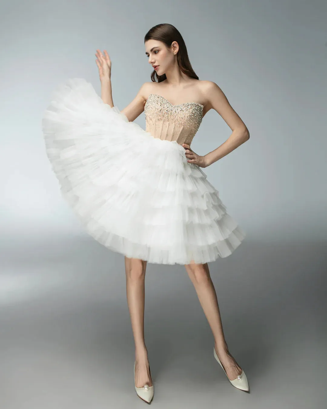 JessieQ Noelle Dress - White sold by Bonvion product image thumbnail 2