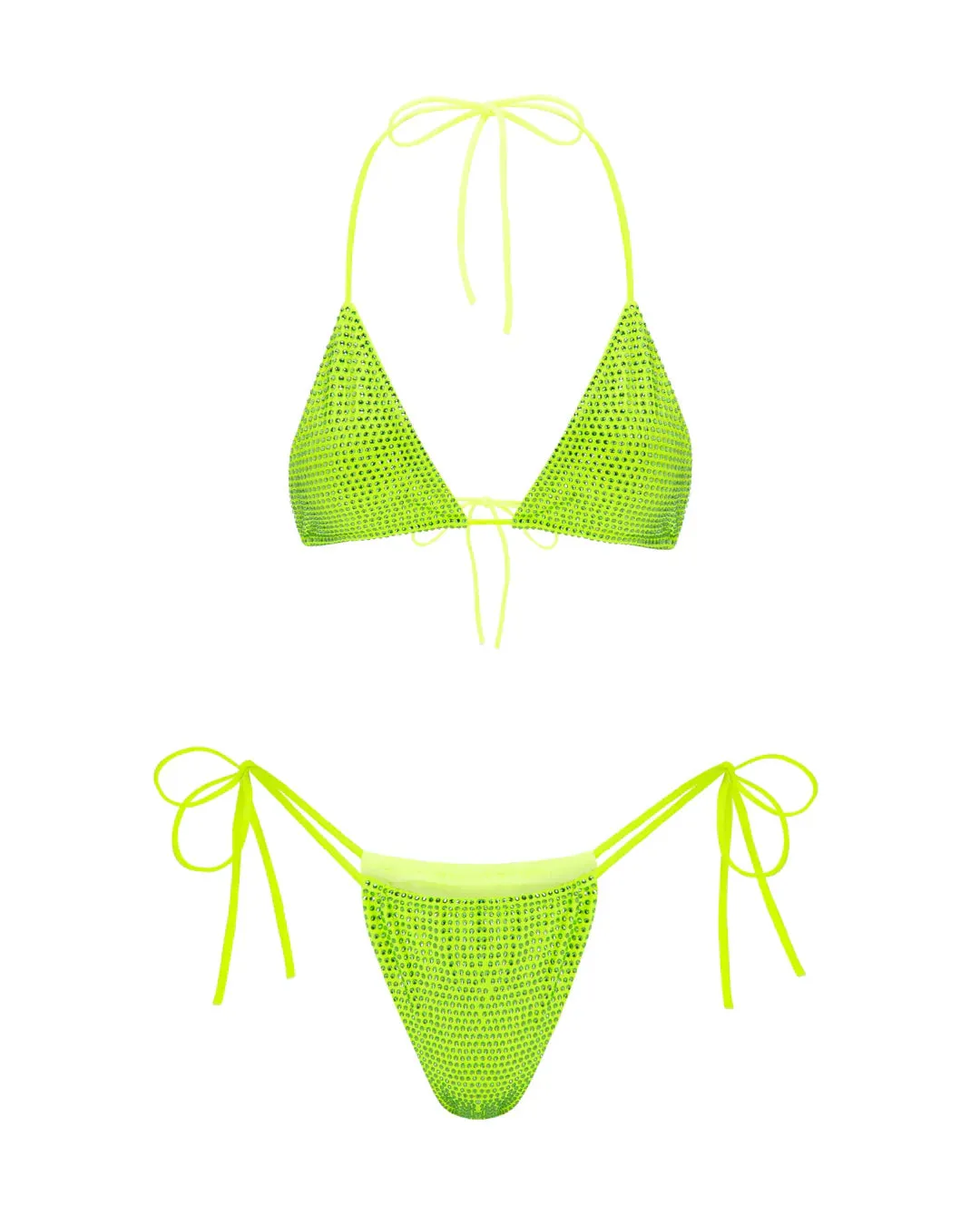 L'AQUA Crystal Bikini - Neon Green sold by Bonvion