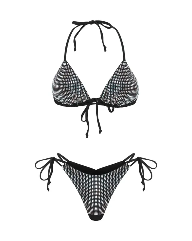 L'AQUA Ava Bikini - Black Crystal made by Bonvion