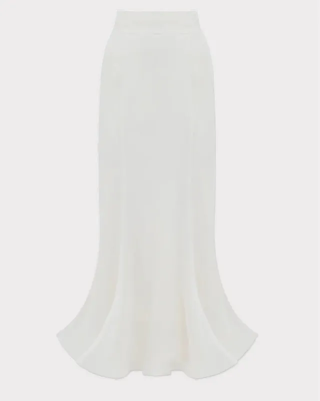 JULIA ALLERT High Waist Maxi Skirt - Ivory made by Bonvion