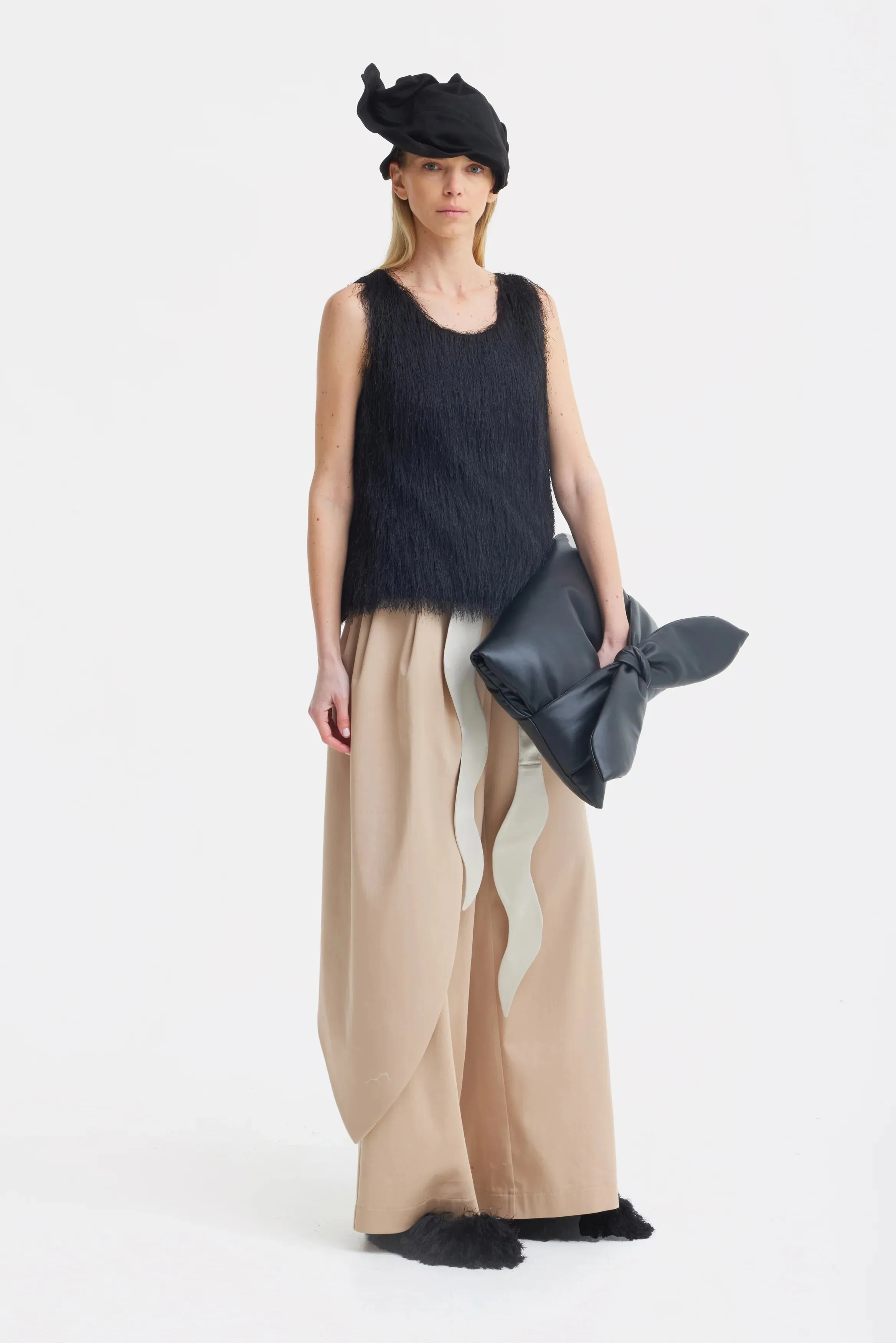 JULIA ALLERT Fringe Sleeveless Top - Black sold by Bonvion product image thumbnail 5