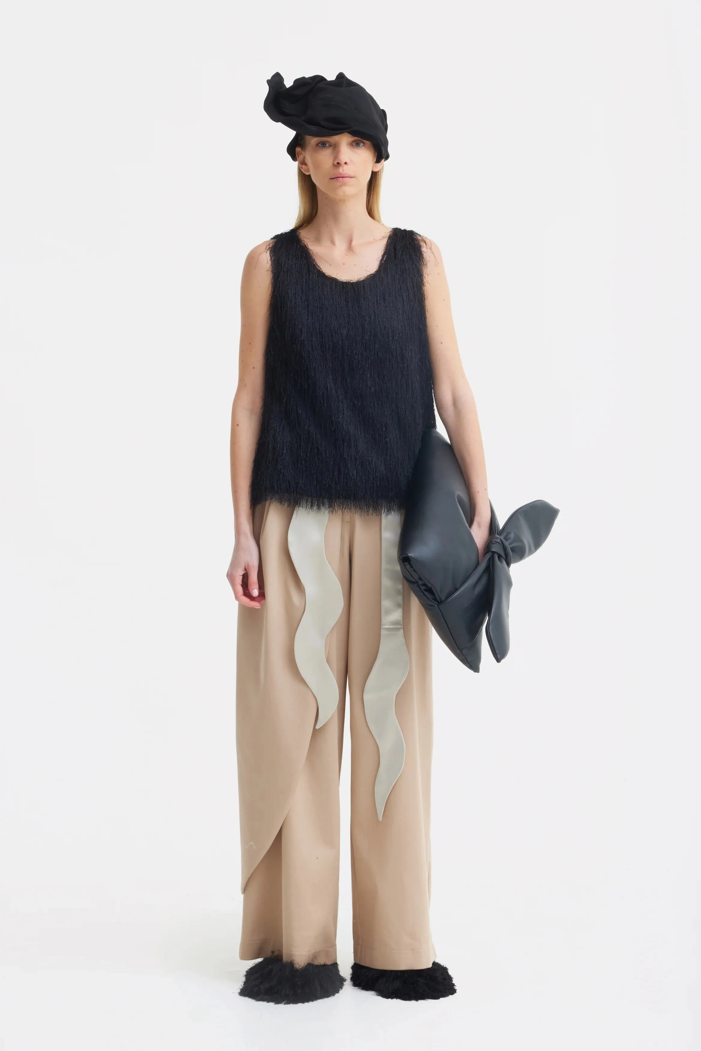 JULIA ALLERT Fringe Sleeveless Top - Black sold by Bonvion product image thumbnail 3