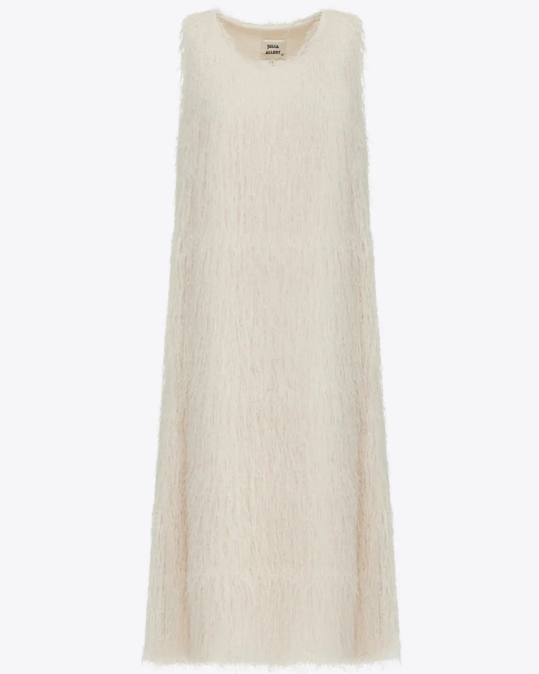 JULIA ALLERT Sleeveless Textured Pile Midi Dress - Ivory sold by Bonvion