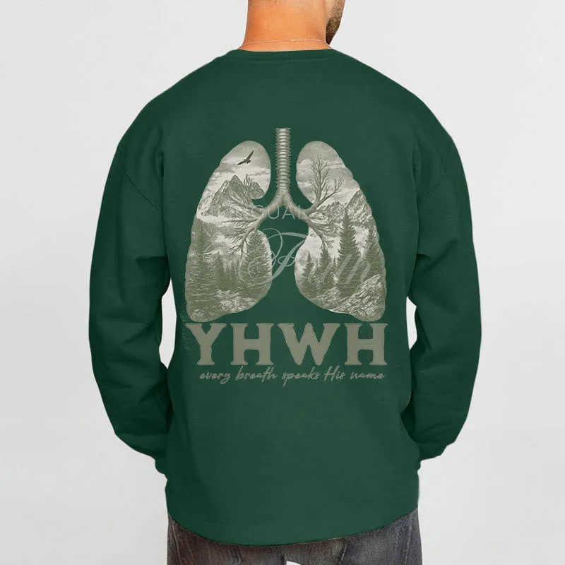 Christianartworkshop Quotation Style Every Breath Speaks His Name Fleece Lined Polyester Sweatshirt sold by Christian Art Workshop product image thumbnail 5