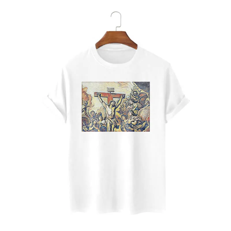 Christianartworkshop Classic Style Crucifixion of Jesus Classic Short Sleeve T-shirt sold by Christian Art Workshop