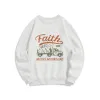 Christianartworkshop Quotation  Colored Style Faith Moves Mountains Fleece Lined Polyester Sweatshirt sold by Christian Art Workshop