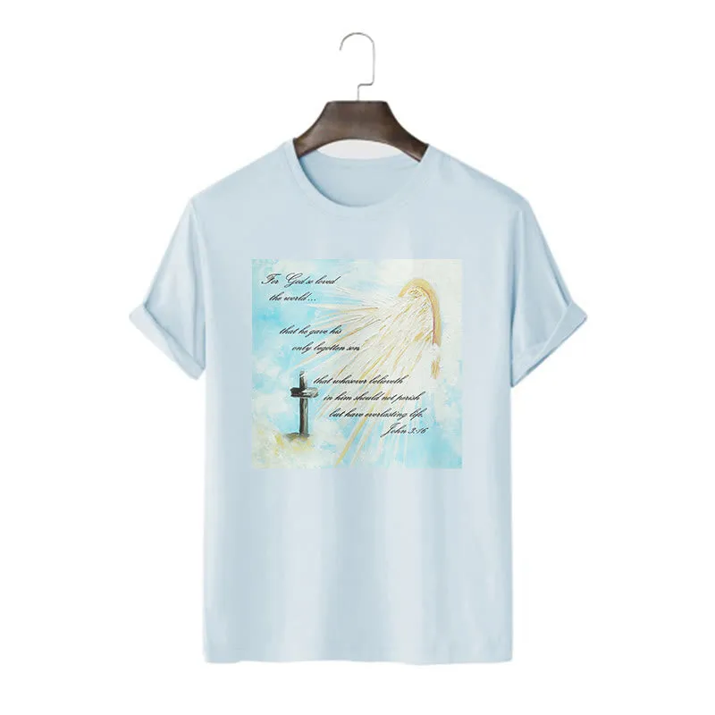 Christianartworkshop Classic Style For God so Loved the World Short Sleeve T-shirt sold by Christian Art Workshop