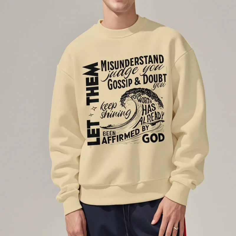 Christianartworkshop Modern Style Affirmed By God Fleece Lined Polyester Sweatshirt sold by Christian Art Workshop product image thumbnail 2