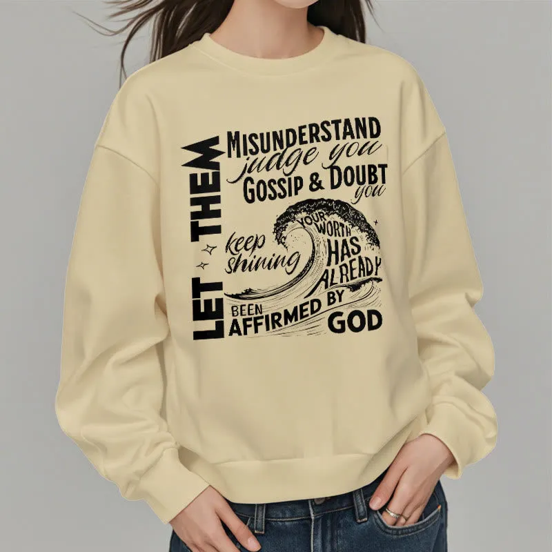 Christianartworkshop Modern Style Affirmed By God Fleece Lined Polyester Sweatshirt sold by Christian Art Workshop product image thumbnail 3