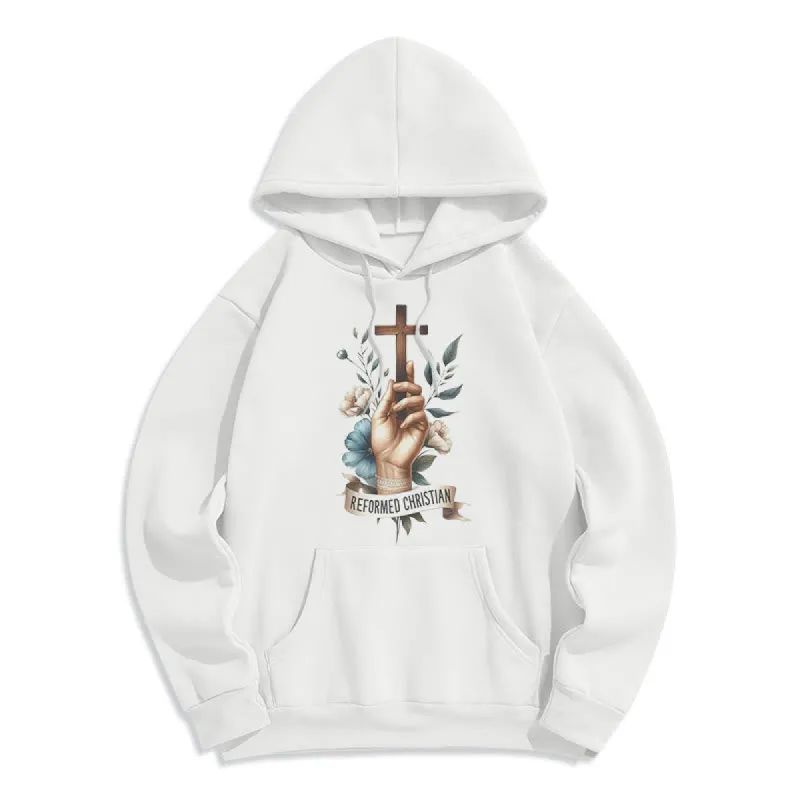 Christianartworkshop Classic Colored Style Reformed Christian Faith Fleece Lined Polyester Hoodie sold by Christian Art Workshop
