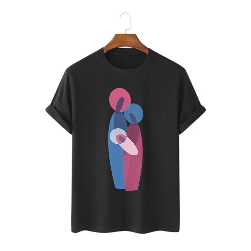Christianartworkshop Artistic and Modern Style the Holy Family Short Sleeve Washed T-shirt sold by Christian Art Workshop product image thumbnail 4