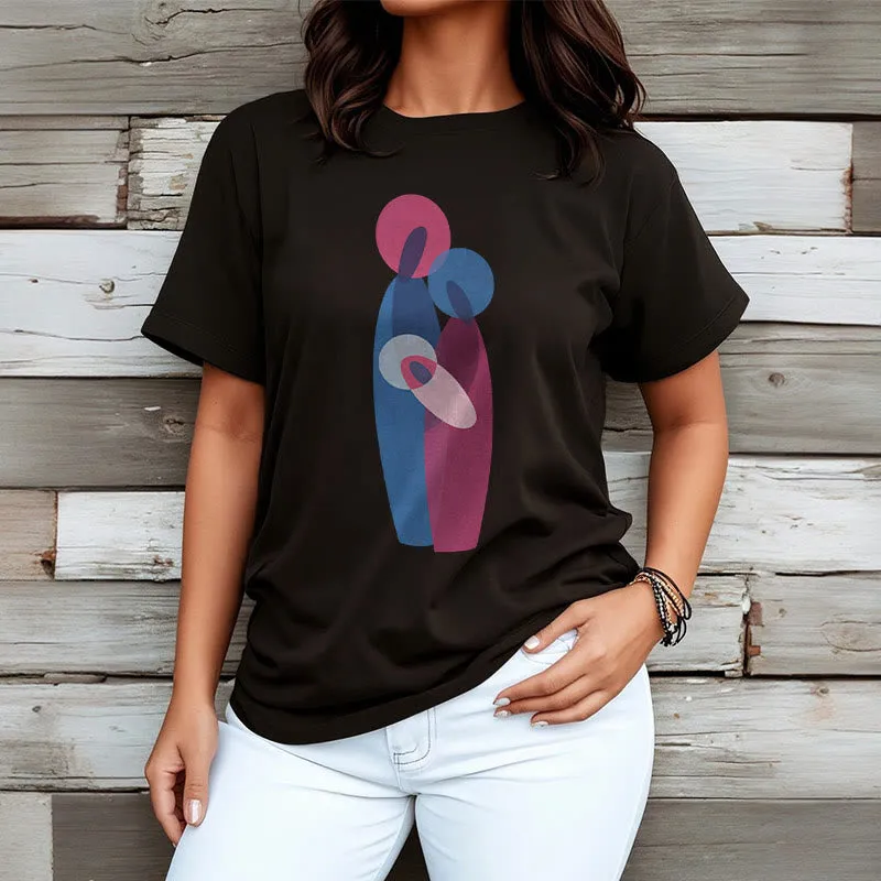 Christianartworkshop Artistic and Modern Style the Holy Family Short Sleeve Washed T-shirt sold by Christian Art Workshop product image thumbnail 5