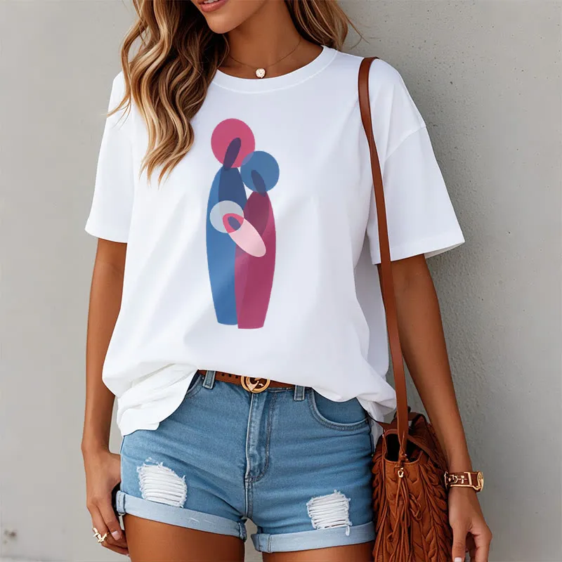 Christianartworkshop Artistic and Modern Style the Holy Family Short Sleeve Washed T-shirt sold by Christian Art Workshop product image thumbnail 2