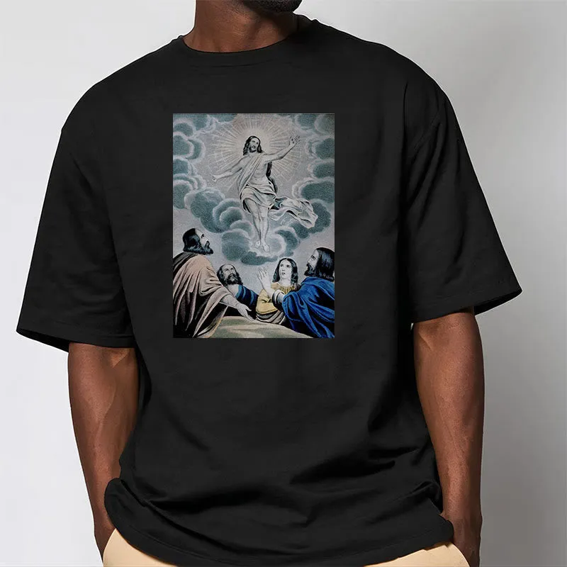 Christianartworkshop Classic Style The Ascension Short Sleeve T-shirt sold by Christian Art Workshop product image thumbnail 2