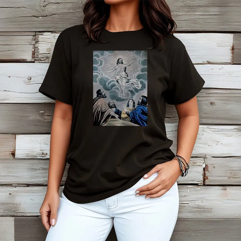 Christianartworkshop Classic Style The Ascension Short Sleeve T-shirt sold by Christian Art Workshop product image thumbnail 4
