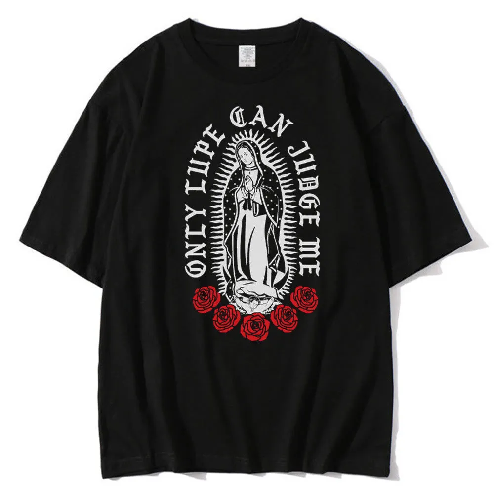 Christianartworkshop Classic Style Virgin Mary Theme Short Sleeve Washed T-shirt sold by Christian Art Workshop product image thumbnail 5